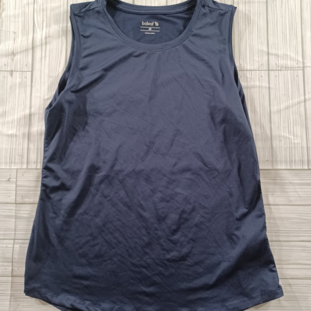 Baleaf Womens Navy Blue Short Sleeve Athletic Training Top Size Medium